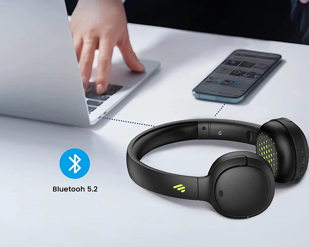Edifier WH500 Wireless Bluetooth Headphones On-Ear Headset Lightweight Foldable Dual Connection 30H Battery Life