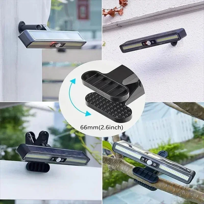 New Clip On Solar Motion Lights Outdoor Waterproof,Solar Fence Lights Outside with 36 LED Portable Solar Powered Security Light