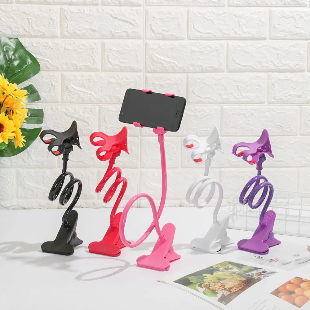 Universal Adjustable Flexible 360 Clip Portable Bracket Mount Stands Phone Holder Bed Desk Holder