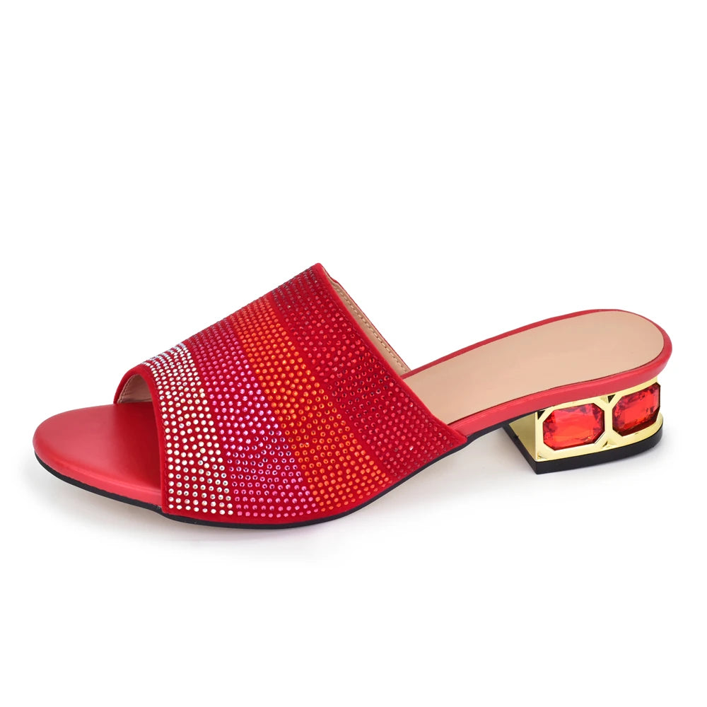 2025 Classic Design Italian-Styled Lady Shoes With Low Heel Suitable for Summer Mules Comfy Sandals and Bride Party Pumps