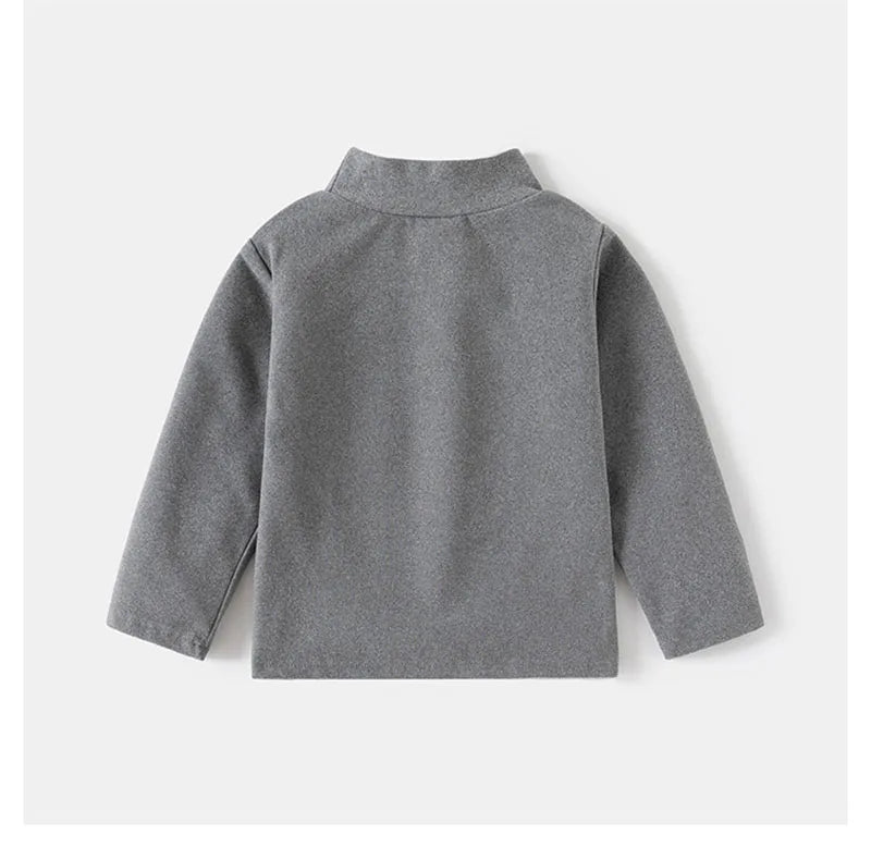 New Autumn Kids Bottoming Shirt 2-6T Children Solid Colour High Collar Undershirts Girls Boys Tops Unisex