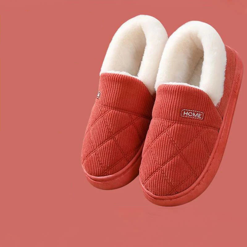 Women's Winter Warm Fuzzy Slippers Soft Cosy Plush Lined With Non-Slip Flat Sole Suitable For Bedroom Use Fur Fluffy Indoor Cotton Shoes