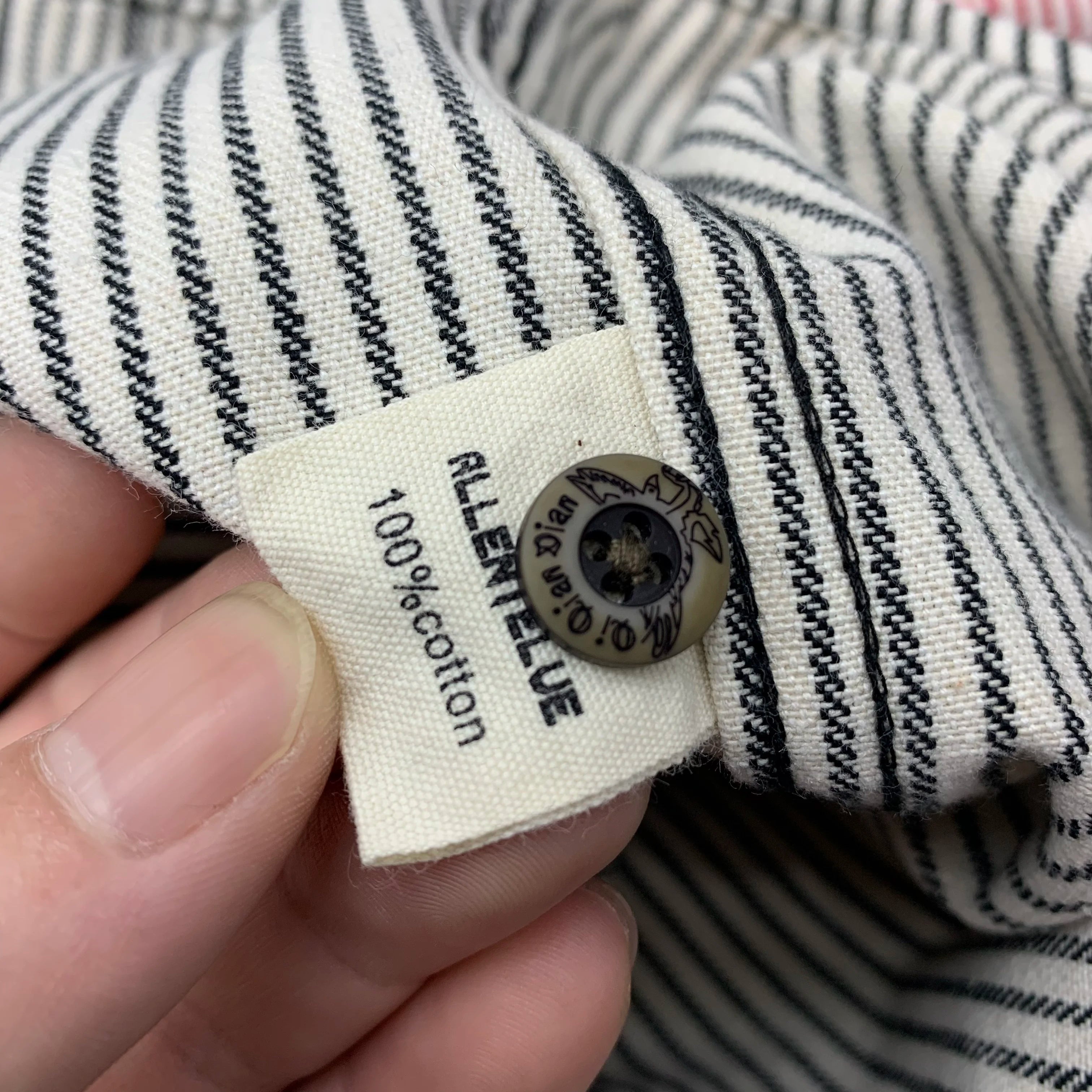 2025 Lente Nieuwe Japanse Retro Lange Mouw Revers Gestreepte Cargo Shirt Heren Amekaji 100% Katoen Gewassen Losse Dubbele Zakken Tops