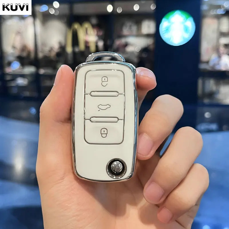 TPU Car Key Case Cover for VW Volkswagen Polo Tiguan Passat B5 B6 B7 Golf 4 5 6 MK6 Jetta Lavida Skoda Octavia Seat Leon Altea