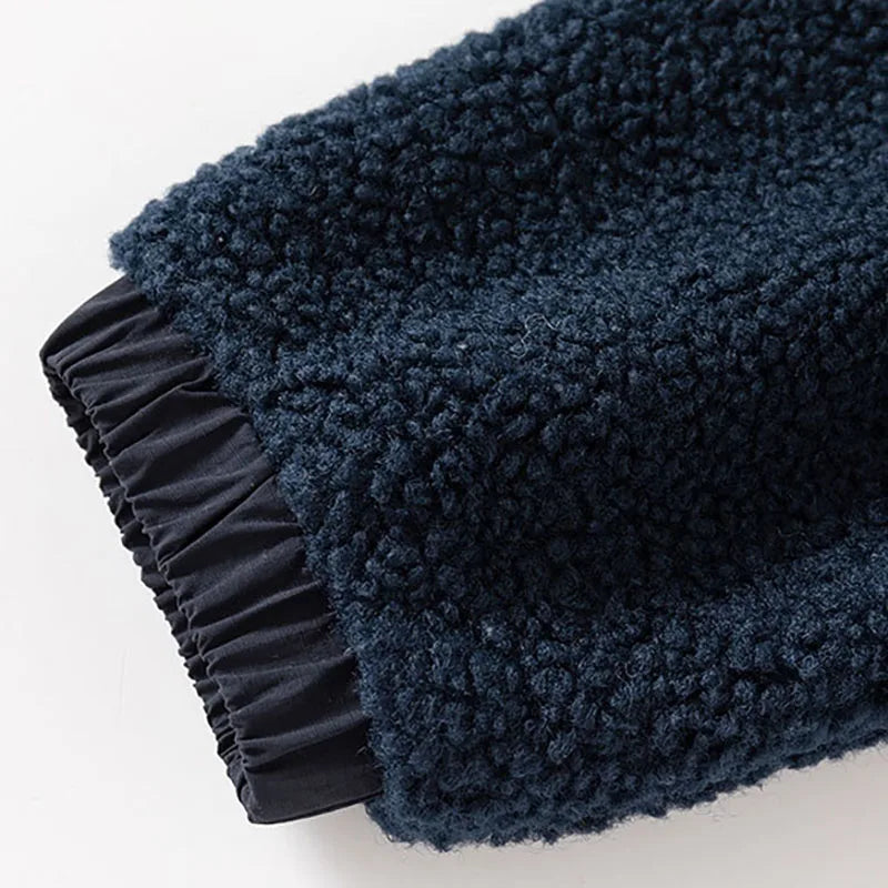 Herfst- en winterjas voor jongens, dikke jas met babydeeltjes, fluweel, opstaande kraag, top, trendy kinderkleding voor jongens van 1-6 jaar