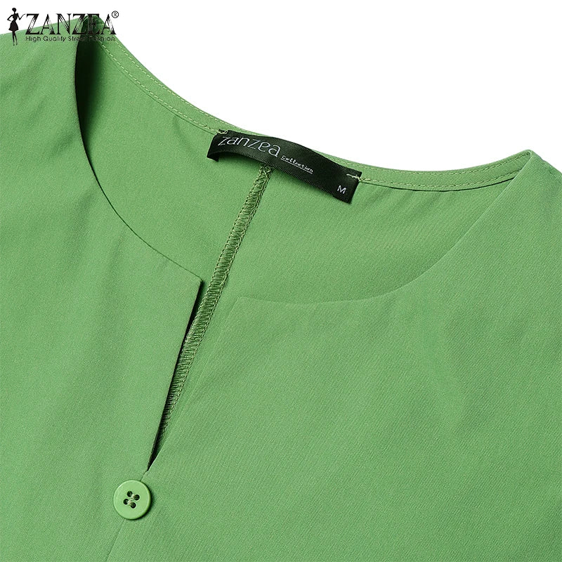 2025 Women Summer Sundress Elegant Work OL Midi Dresses V Neck Sleeveless Solid Dress Fashion Buttons Down Robe Plus Size