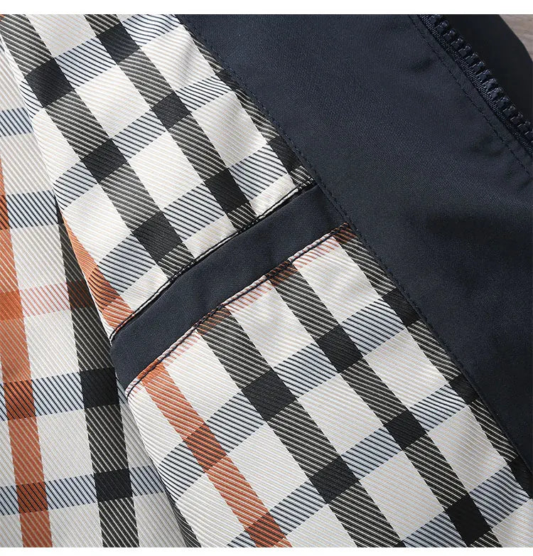 2025 Lente en herfst Nieuwe Amerikaanse retro lange mouwen revers zakelijke casual jas heren slanke veelzijdige dagelijkse jas met ritszak