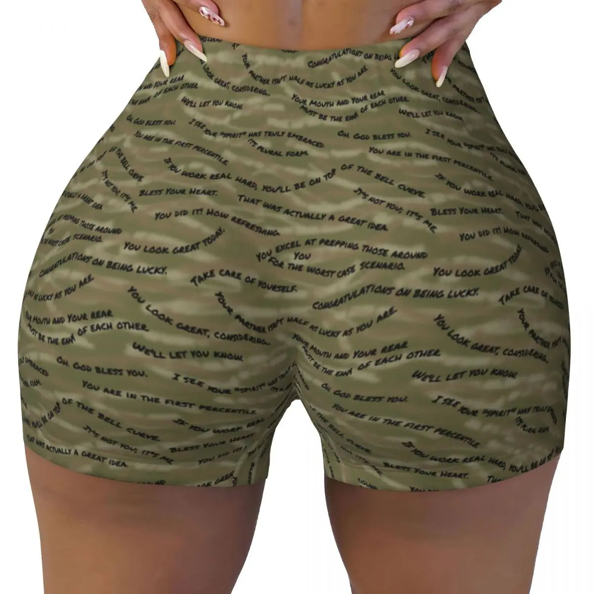 Custom Marpat Camo Workout Volleyball Biker Shorts for Women Woodland Camouflage Gym Yoga Shorts