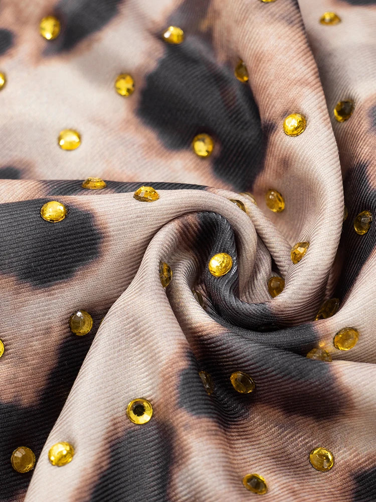 Strass luipaardprint rokken dames wilde basic wilde zomer trend Y2K hottie sexy skinny party clubwear mini bottom