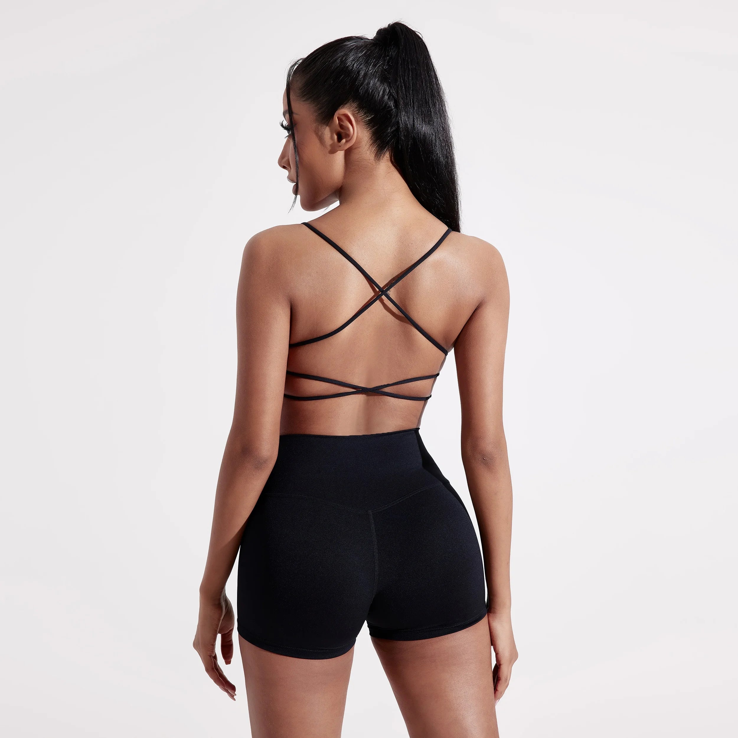 Women’s Cross Back Sports Bra – High Support Padded Fitness Yoga Bra for Gym Workout & Running Activewear