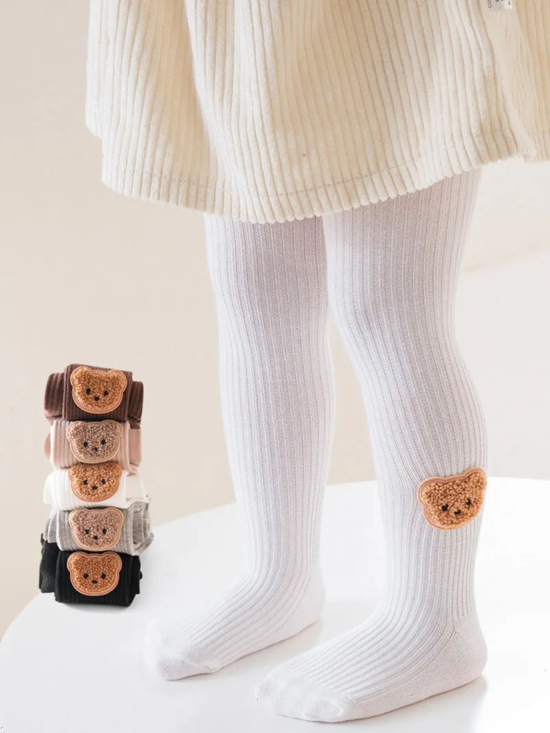 New Autumn Kids Pantyhose Children Cartoon Bear Leggings Girls Outwear Render Pants Girls
