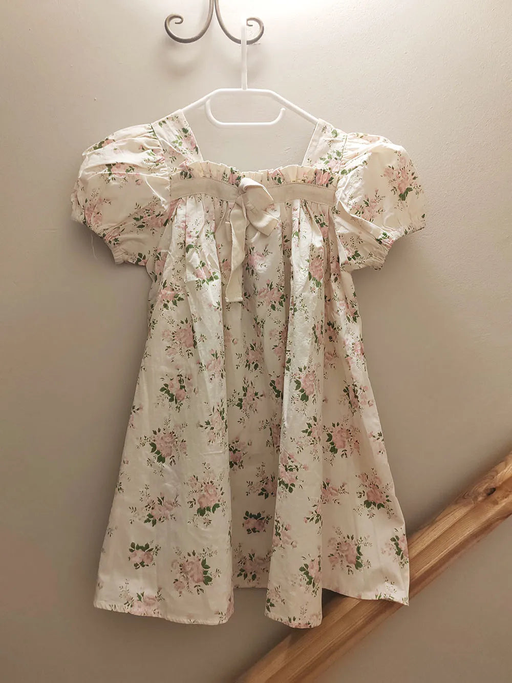 Summer Kids Dress Floral Dress For Girls Short Sleeve A Line Party Dress Girls Clothes 1-6 Years