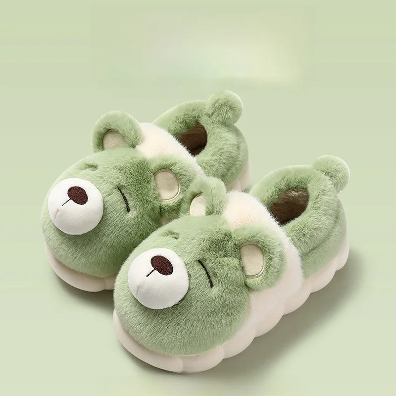 Unisex Slippers House Shoes Cartoon Children Winter Shoes Warm Anti-Slip Soft Bottom Shoes For Boys & Girls Size 36-45
