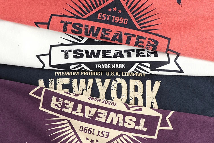 2025 Summer New American Retro Short Sleeve O-neck Letter Printed T-shirt Men's Fashion 100% Cotton Washed Casual Youth Tops