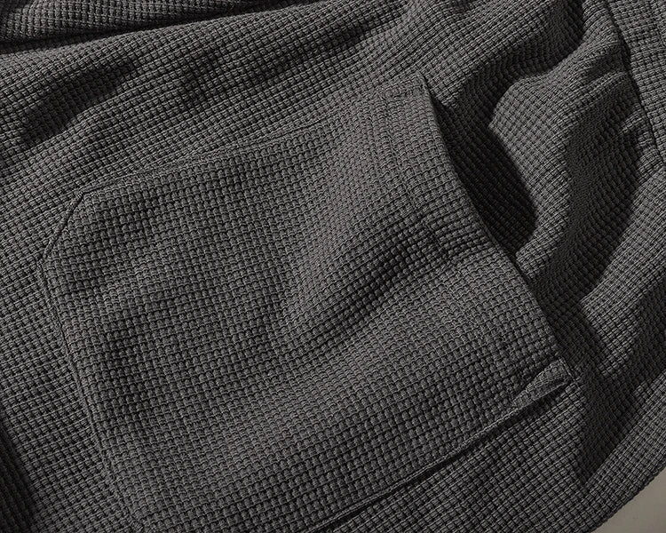 Herfst Amerikaanse eenvoudige wafel borduurwerk joggingbroek herenmode puur katoen losse elastische taille trekkoord sport casual broek