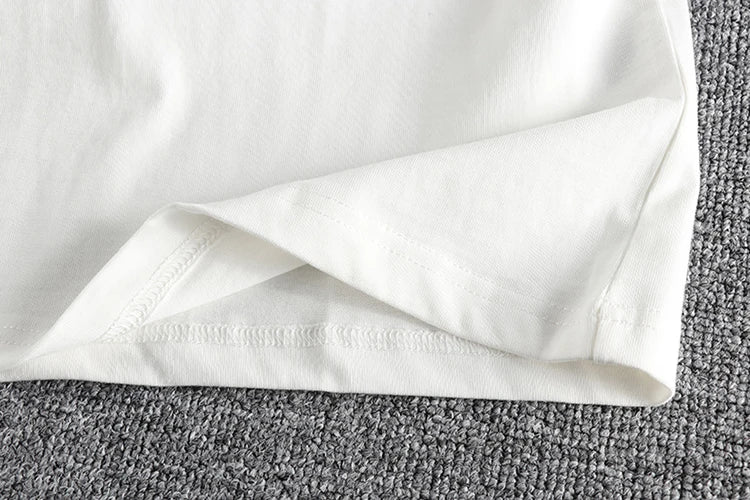 Summer New American Retro Short Sleeve O-neck Face Makeup Printed T-shirt Men's Fashion 100% Cotton Washed Youth Casual Tops