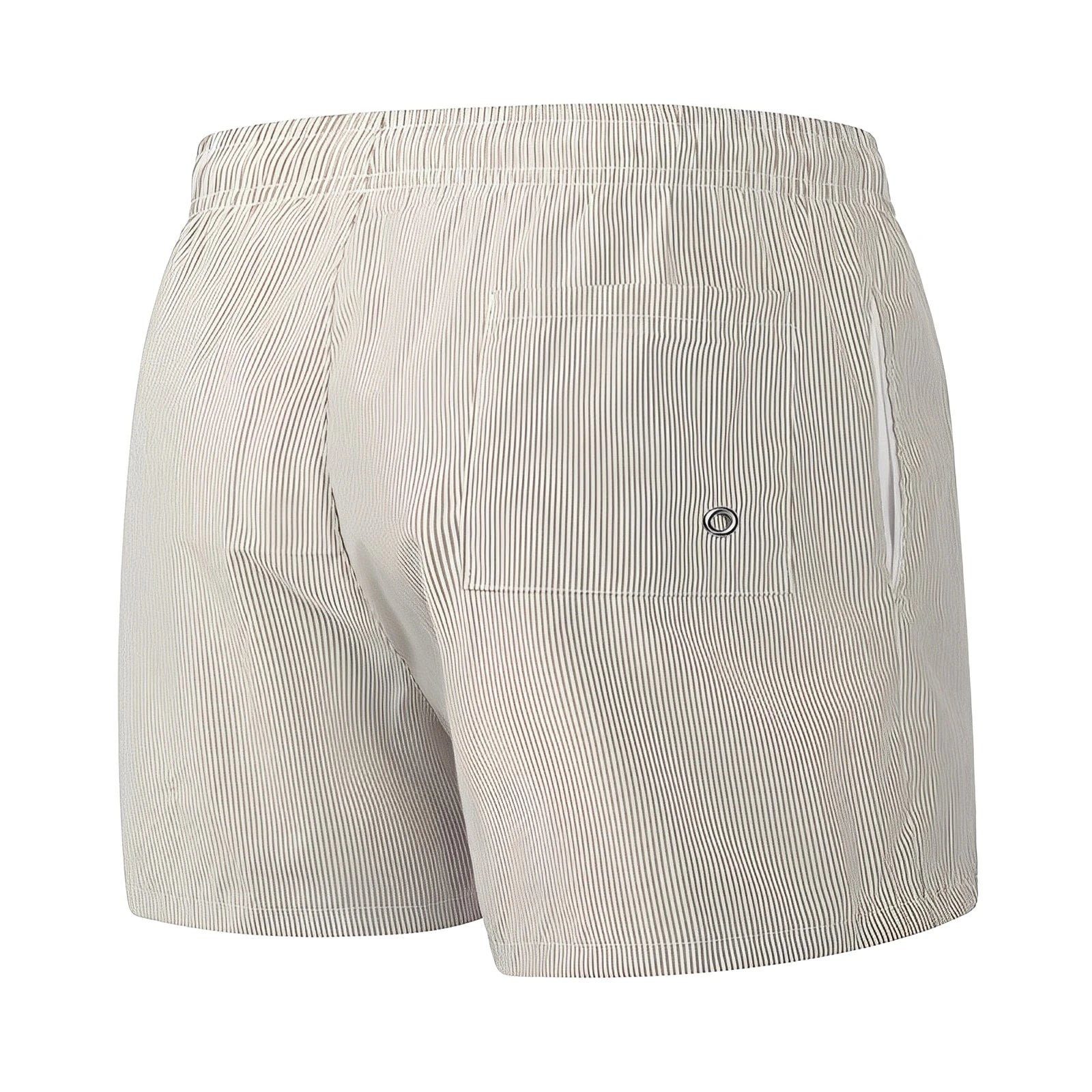 Men’s Quick-Dry Striped Swim Shorts – Beach Board Shorts with Mesh Liner & Pockets for Summer Swimwear