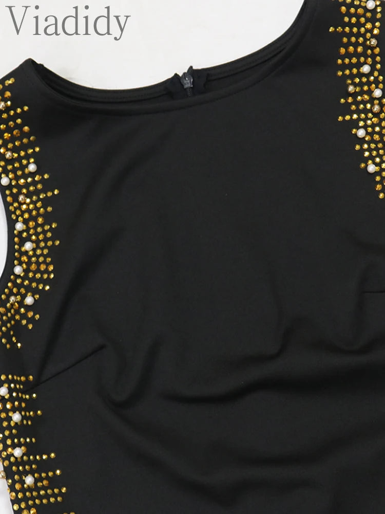 Sexy Rhinestone Beads Tassels Party Dress