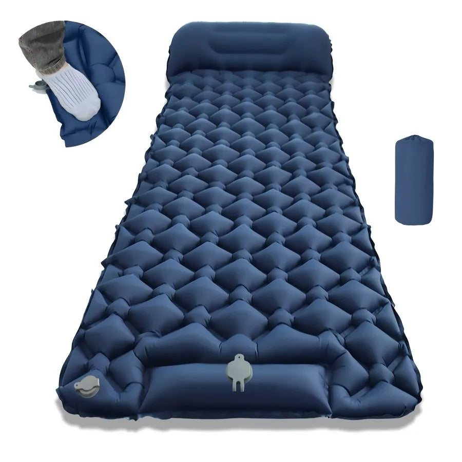 New Single Inflatable Mattress - Connectable, Lightweight & Portable for Camping, Travel, Home Use - Fast Shipping!