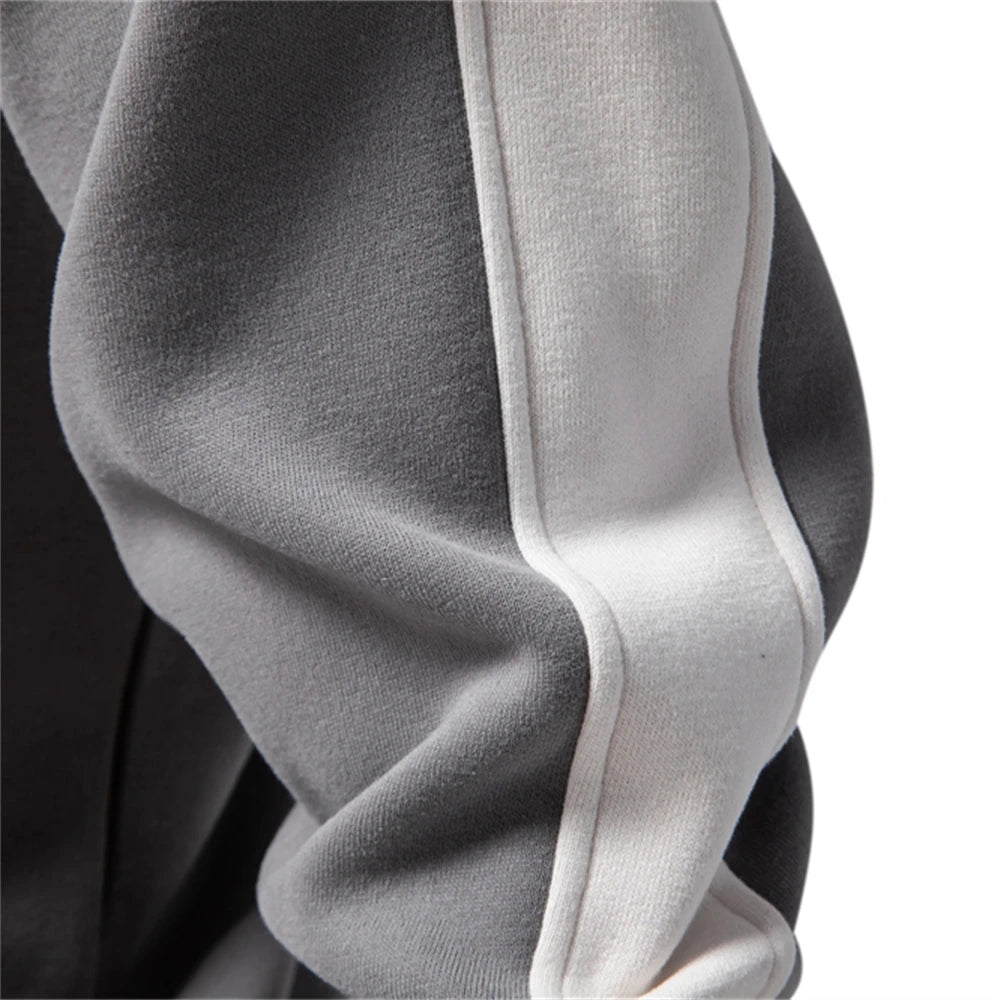 Men's Patchwork Quarter Zip Cotton-Blend Sweatshirts Lightweight Casual Sport Pullover Sweatshirt for Men