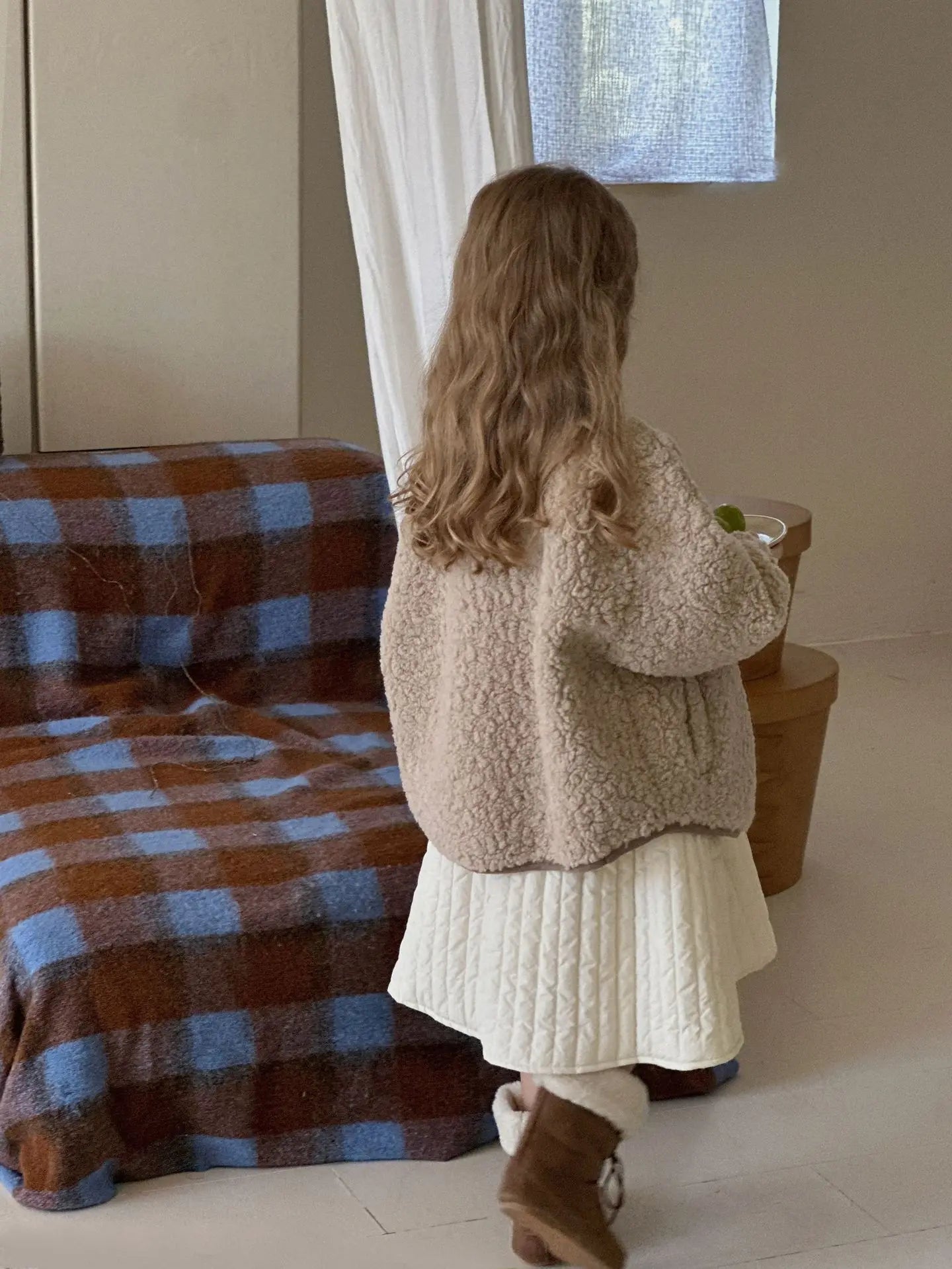 Children's Fleece Coat Spring Autumn Korean Style Female Loose Coat Kid's Thick Casual Outwear Girls Clothing 2-7Y Girls