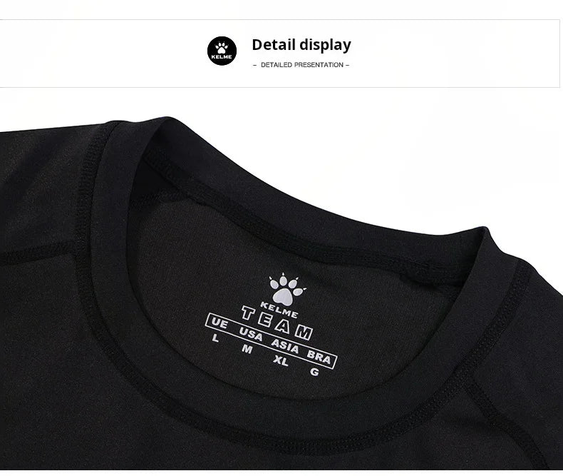 Fitness T-shirt Men's High Elasticity Breathable Tight Clothes Round Neck Basketball Running Training Short Sleeves