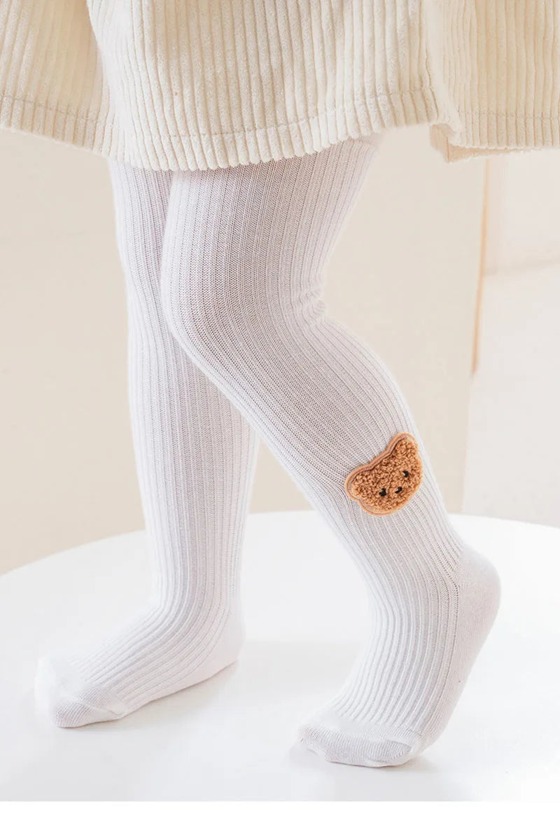 New Autumn Kids Pantyhose Children Cartoon Bear Leggings Girls Outwear Render Pants Girls