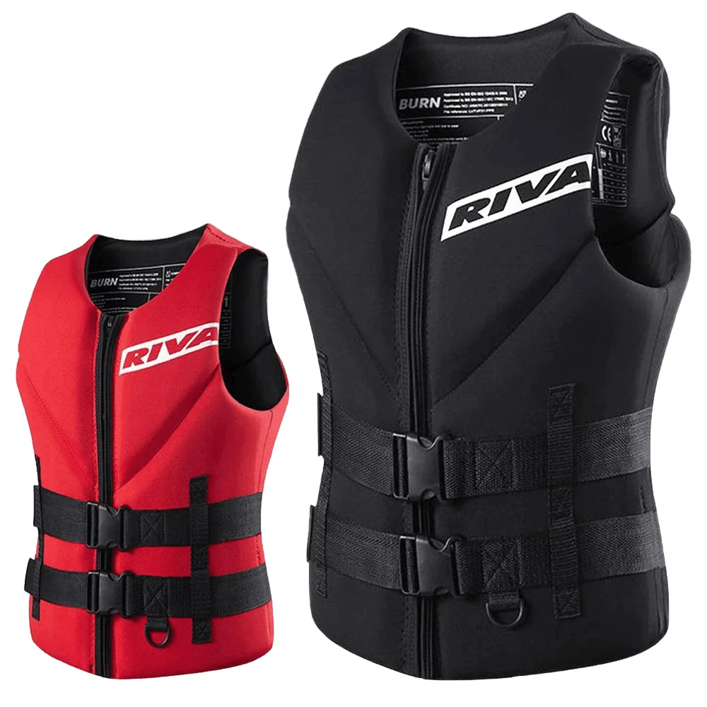 Adult Life Jacket Vest – Buoyancy Safety Vest for Kayaking, Surfing, Wakeboarding, Boating & Water Sports