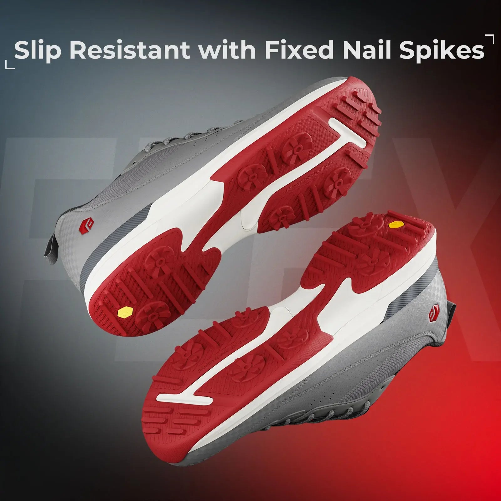 Men's Wide Golf Shoes Professional Outdoor Water Resistant Golf Shoes for Course with Spikes