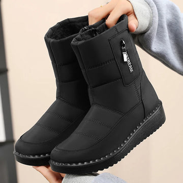 Boots Women Snow Plush Women's Boots Platform Women Shoes Casual Keep Warm Shoes Woman Flat Soft Winter Shoes Botas Mujer