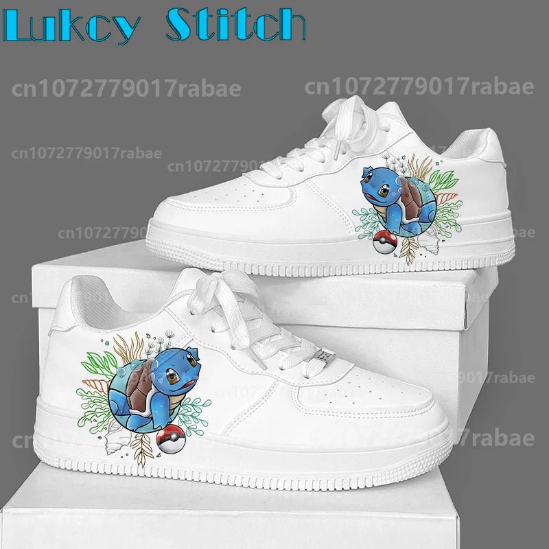 Pokémon Casual Shoes Male Platform Sneakers Fashion Women Skateboarding Shoes 3D Graffiti Student Casual Shoes Christmas