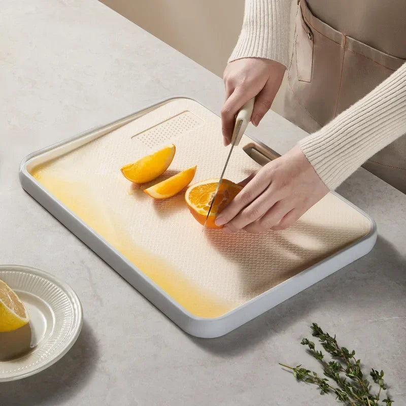 Double-Sided PP Cutting Board - Mold Proof/Antibacterial, BPA Free - Non-Slip/Dishwasher Safe for Veggies/Meat