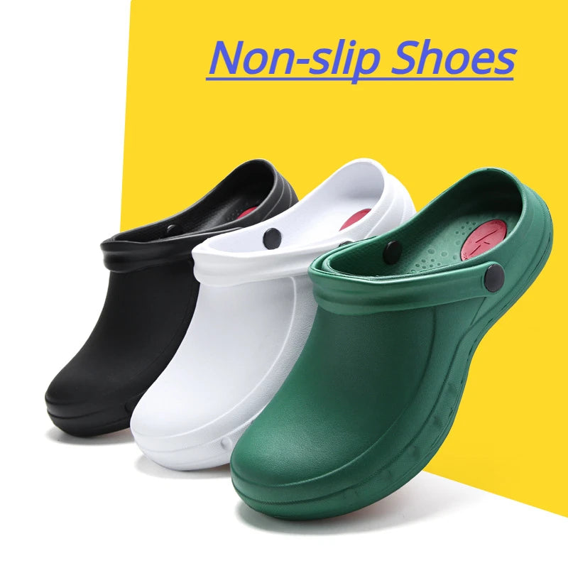 Lightweight Slip-resistant EVA Chef Shoes Sandals for Men - Ideal for Doctors Nurses Kitchen Restaurant Hospital Lab Settings