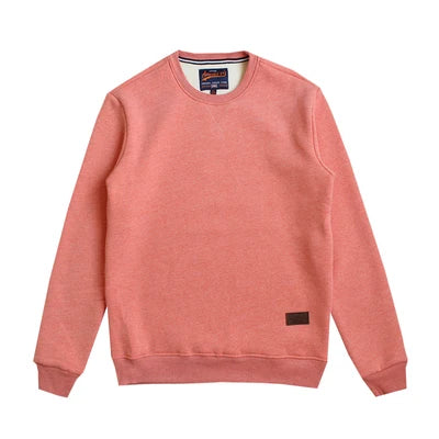 Herfst Winter Nieuwe Amerikaanse Eenvoudige Dikke Arctische Fleece Effen Kleur Sweatshirt Heren Puur Katoen Gewassen Pullover Casual Sportkleding