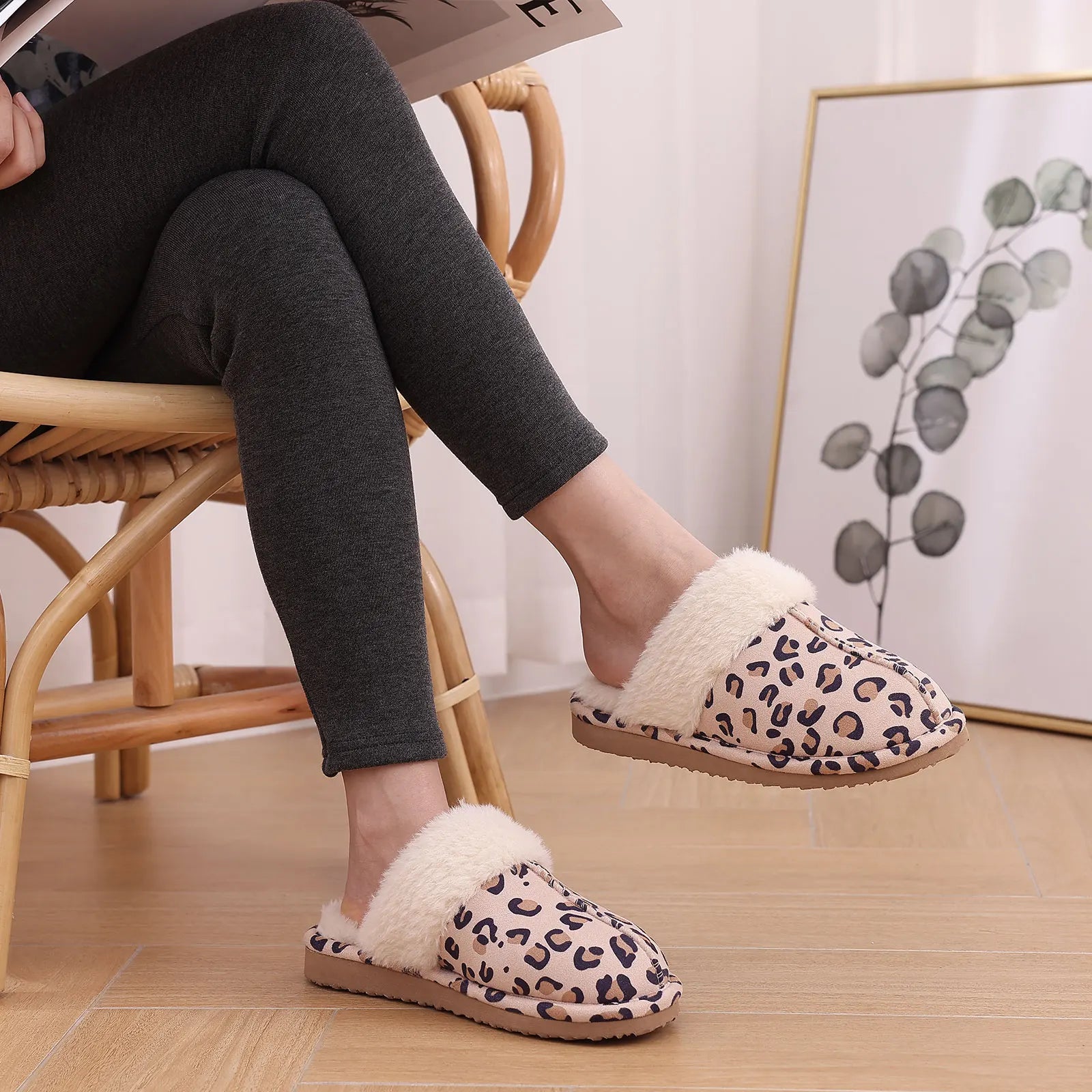 Women's Winter Warm Fashion Fluffy Slippers Furry Fuzzy House Comfy Slippers Suitable For Indoor Bedroom Use Ladies' Shoes