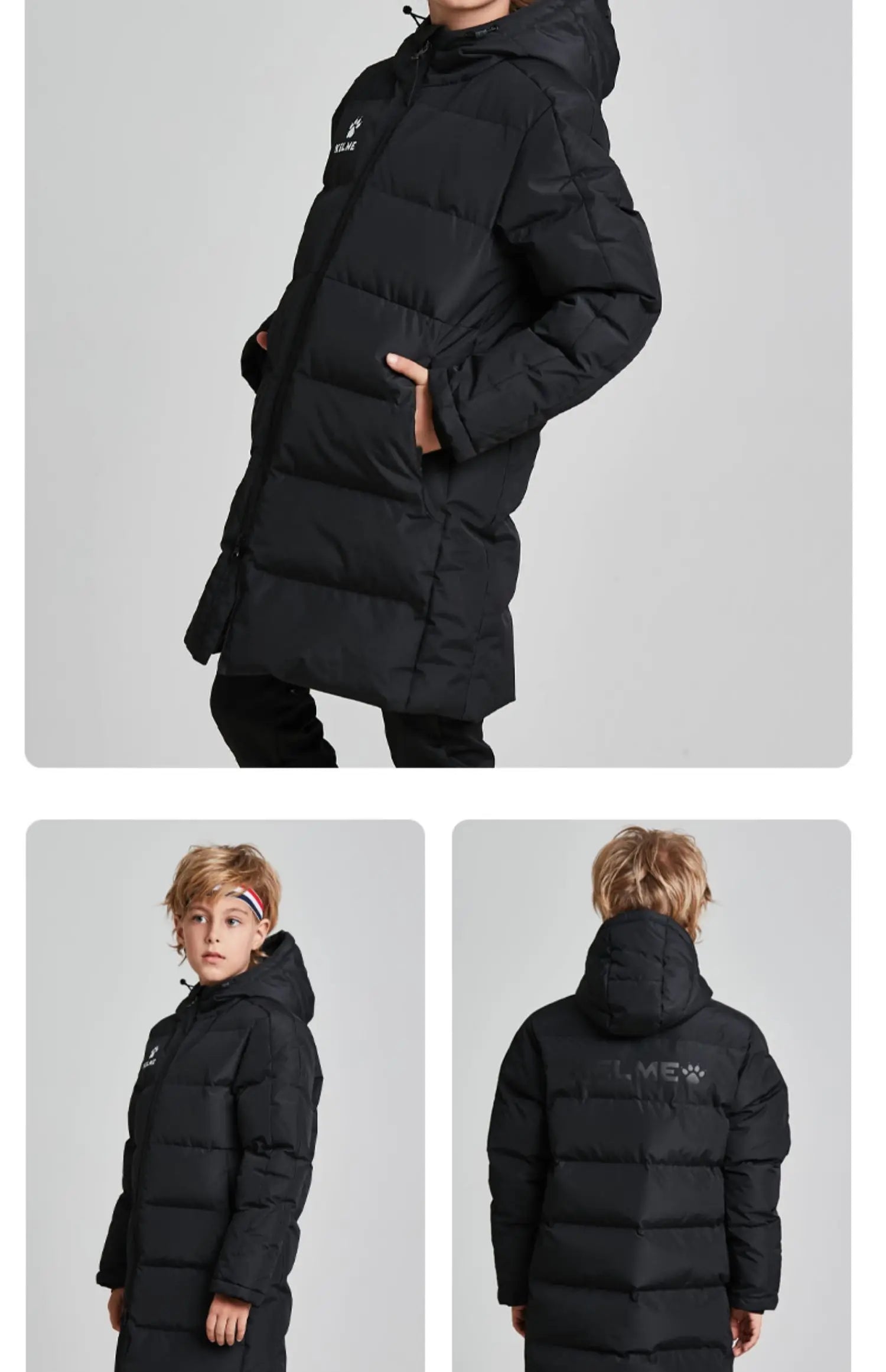 Kids Cotton Clothing Winter Long Jacket Sports Hooded Outwear Baby Children Windproof  Warm Outdoor Cotton Coat 3883405