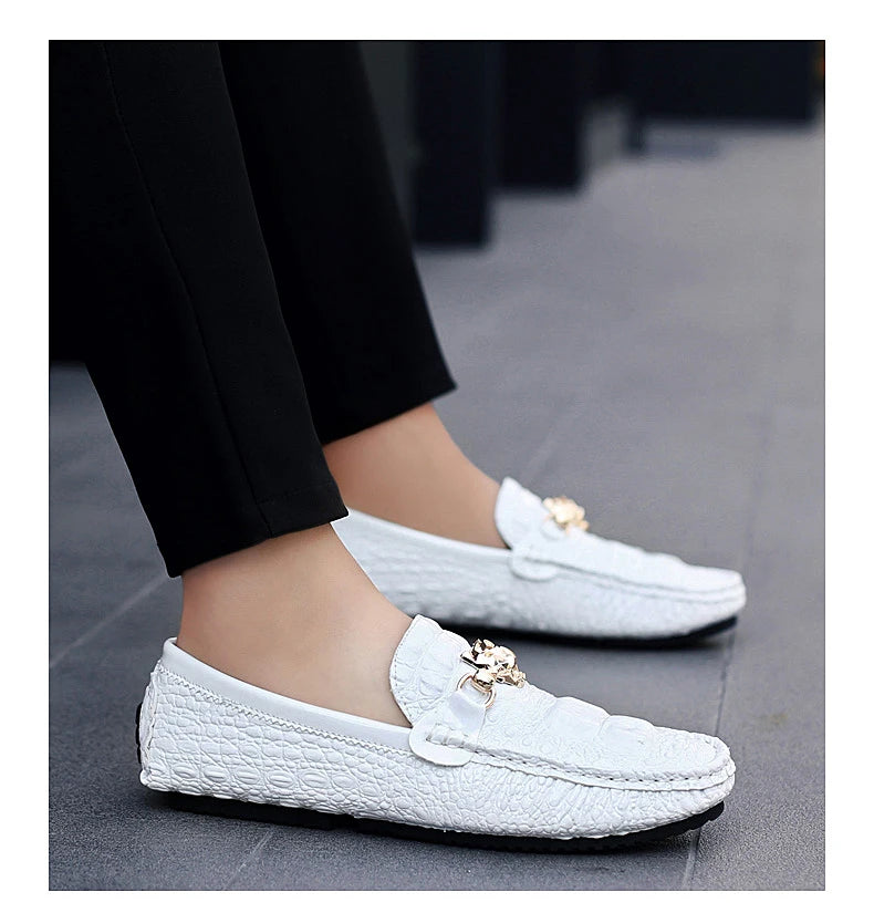 2024 Nieuwe stijlvolle herenschoenen in grote maten 39-48, casual mocassins, wit, zilver, herenschoenen, formeel, zakelijk, kantoor, feestmocassin, loafers
