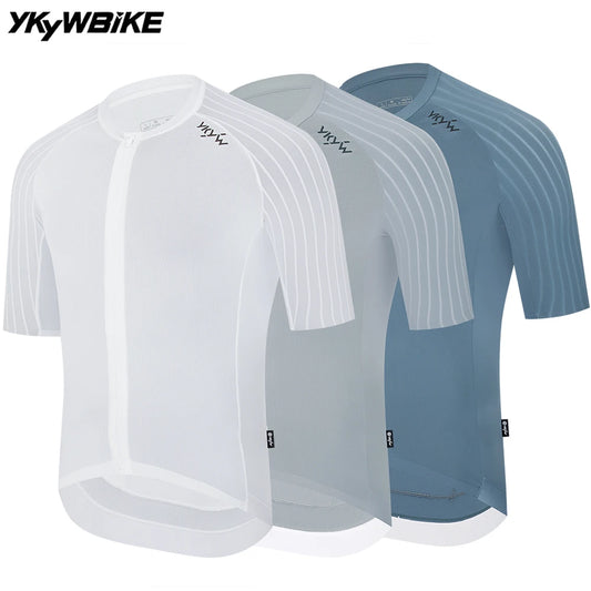 2025 Zomer Heren Fietsshirt Racefiets Shirt Fietsshirt YKK Rits Ademend Aerodynamisch Raglanmouw Sneldrogend