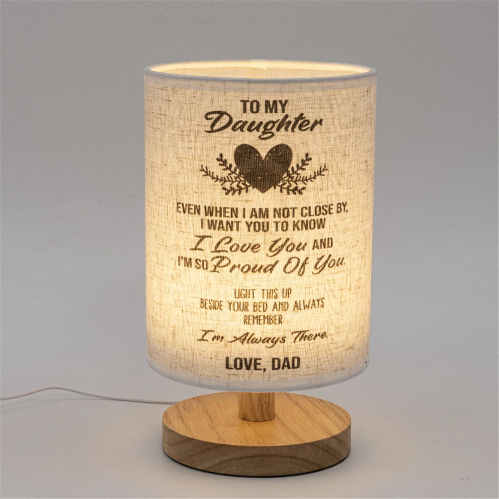 LED European Cloth Cover Table Lamp Solid Wood Base USB Plug Simple Nordic Bedroom Desktop Eye Protection Bedside Table Lamp