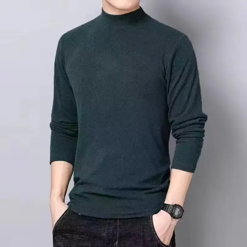 Heren Basic Turtleneck Trui Eenvoudige Winter Casual Trui Zoete Onderkleding Chique Heren Truien Lange Mouw