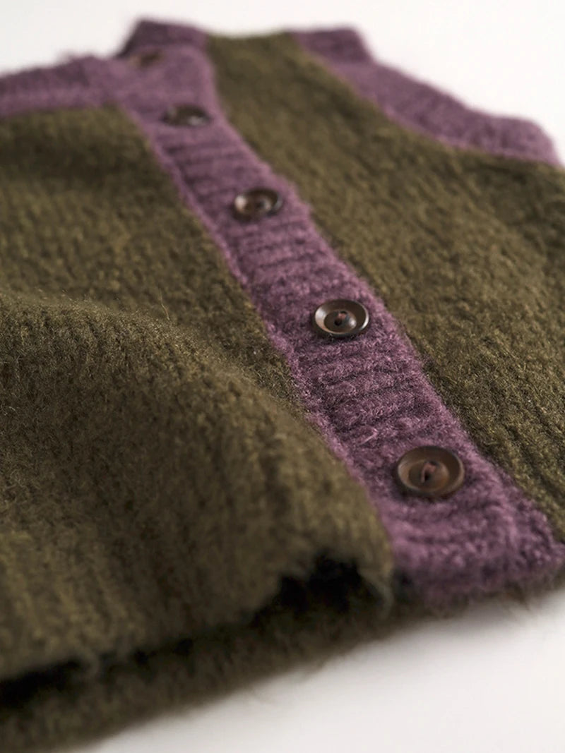 Parent Child Style Knit Vest Autumn Girls Boys Cardigan Waistcoat Boys Loose Knitwear Family Clothing 1-6Y Unisex