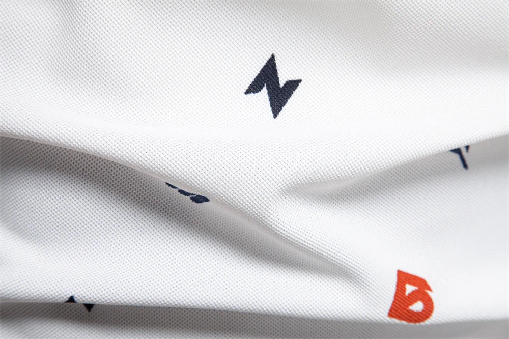 2025 Zomer Nieuw Heren Effen Poloshirt met Bedrukte Omslagkraag Casual Slim Fit Ademend Comfortabel Topje