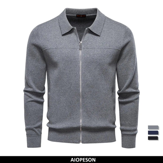 Men's Baseball Jacket 100% Cotton Solid Colour Thermal Lined Winter Warm Luxury Sports Zipper Outerwear For Male