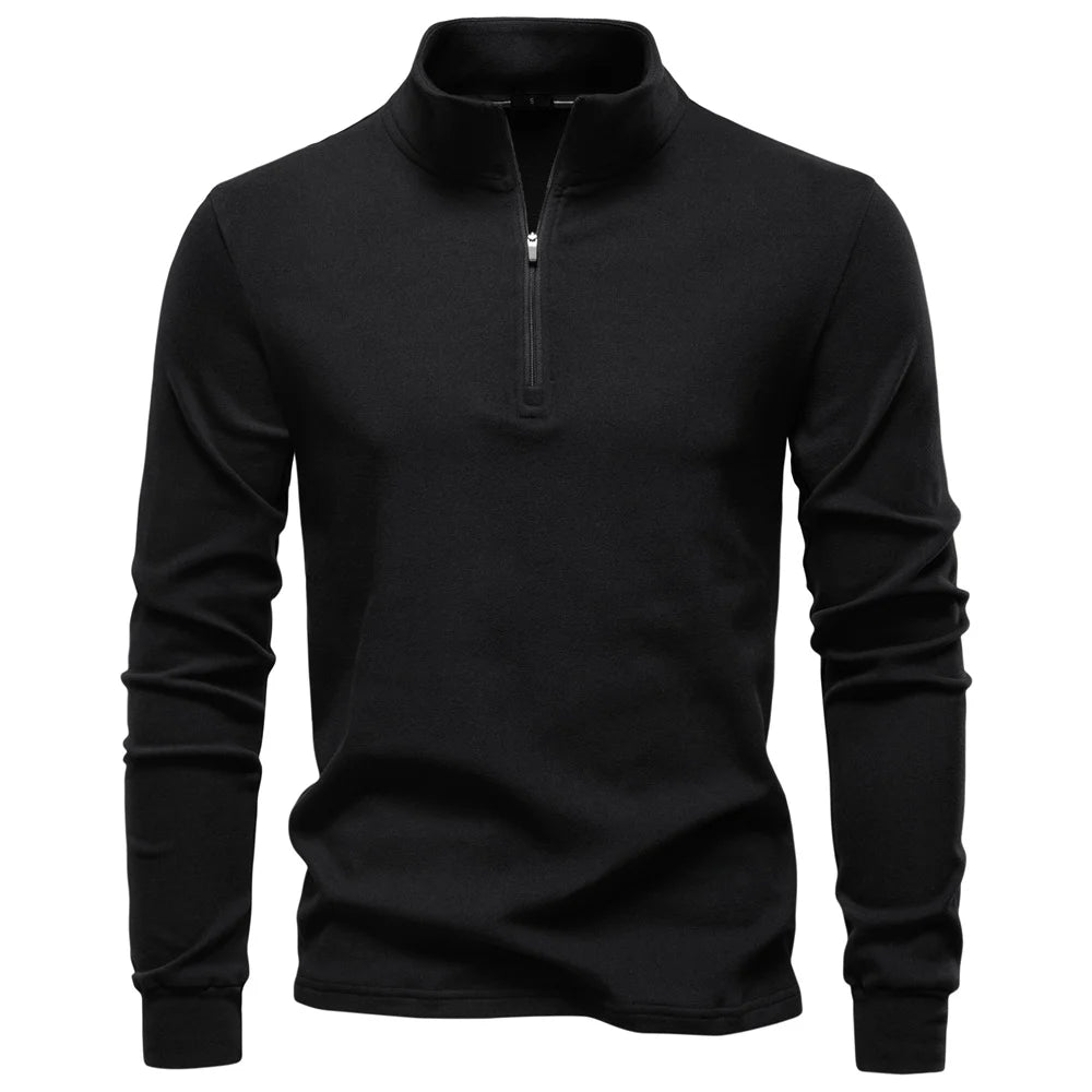 Men's Solid Colour Zipper Soft Shell Long Sleeve Sweatshirt Breathable Warm Pullover Casual Streetwear Jacket‌ For Men