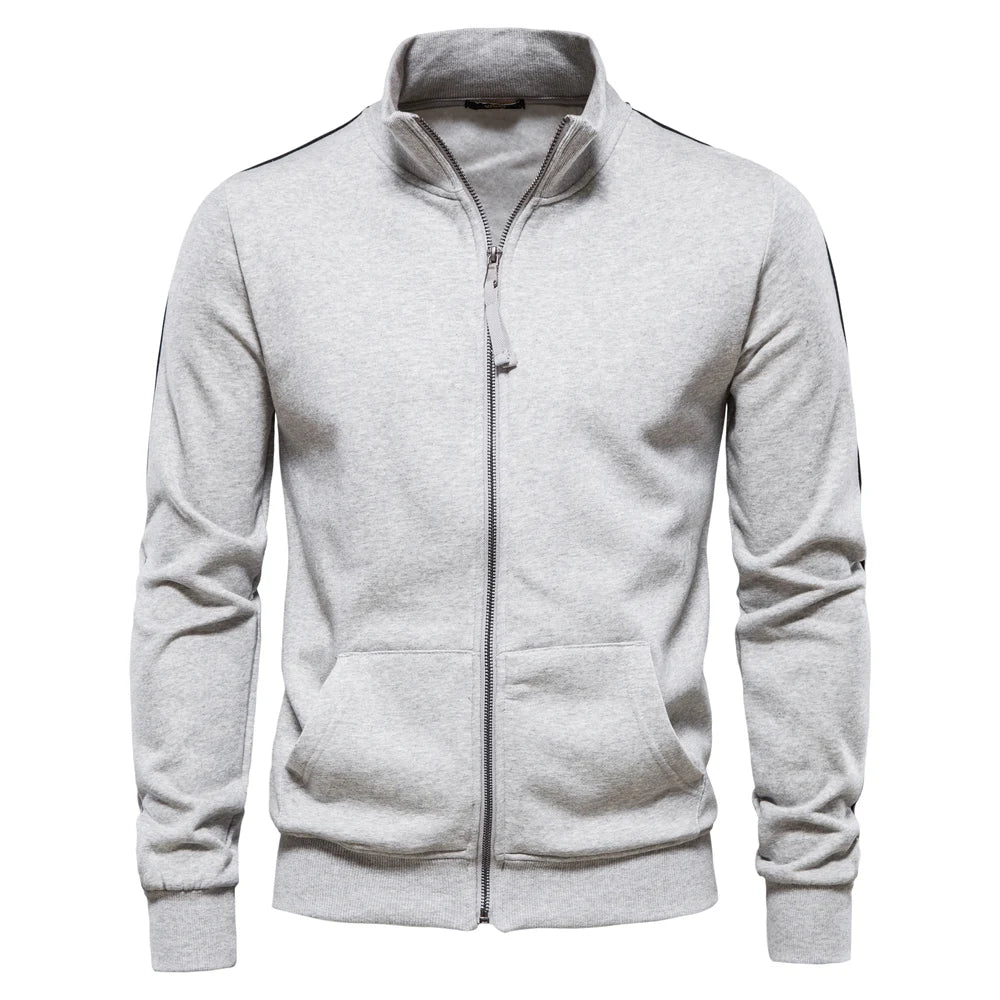 Nieuwe katoenen sweatshirts met rits voor heren, casual sportcardigan, jack en sweatshirt voor heren