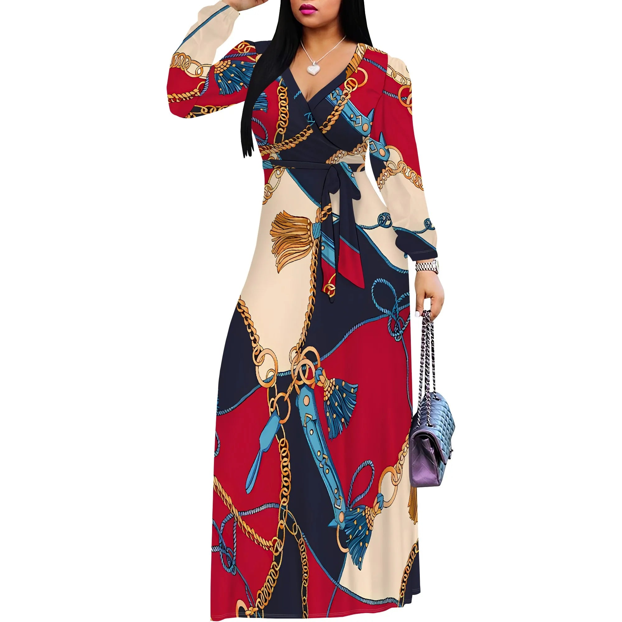 Women's Tie-Dye Polyester Belted Regular Size Dress Purple Festival Casual