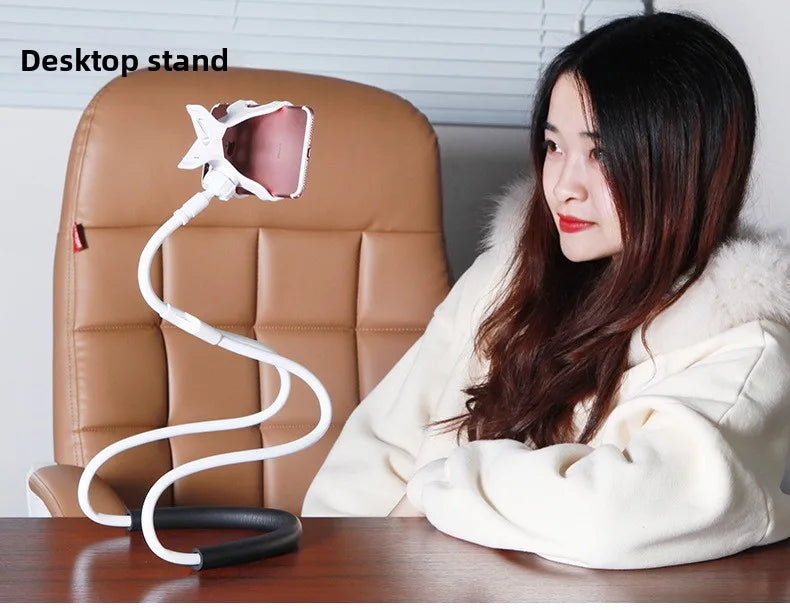 Rotatable Lazy Neck Phone Stand Holder 360 Degree Mobile Necklace Bracket Bed for Smartphones - Hands-Free Hanging Stan