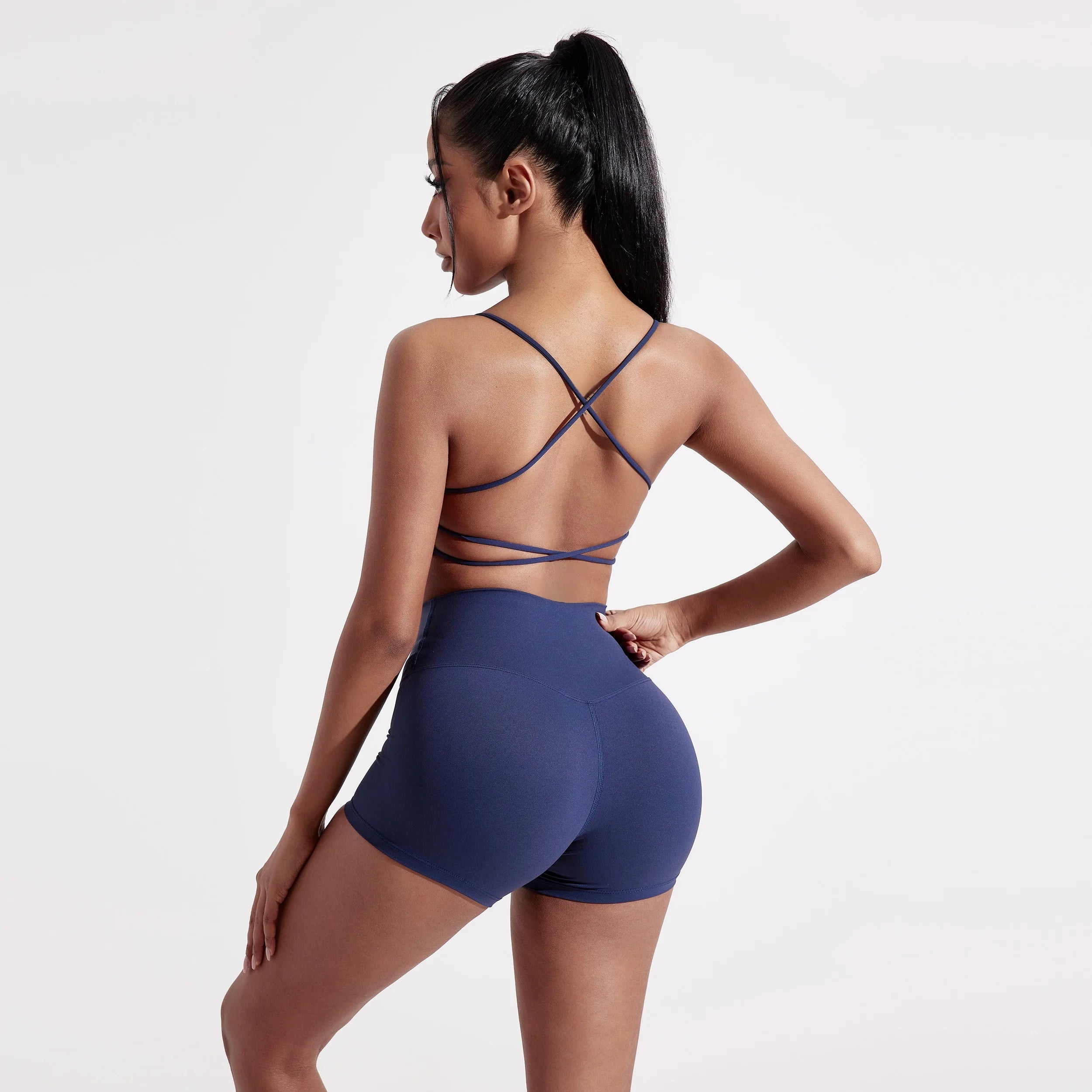 Women’s Cross Back Sports Bra – High Support Padded Fitness Yoga Bra for Gym Workout & Running Activewear