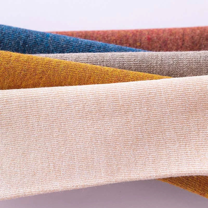 10 Pair Women's Bamboo Fibre Socks Harajuku Retro Solid Colour Casual Ladies Set Korean Style Female Socks