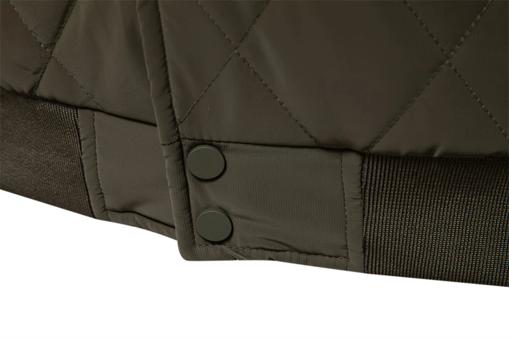 Men's Patchwork Thick Fleece Lined Baseball Bomber Jacket Winter Warm Outwear Jackets Coats for Men
